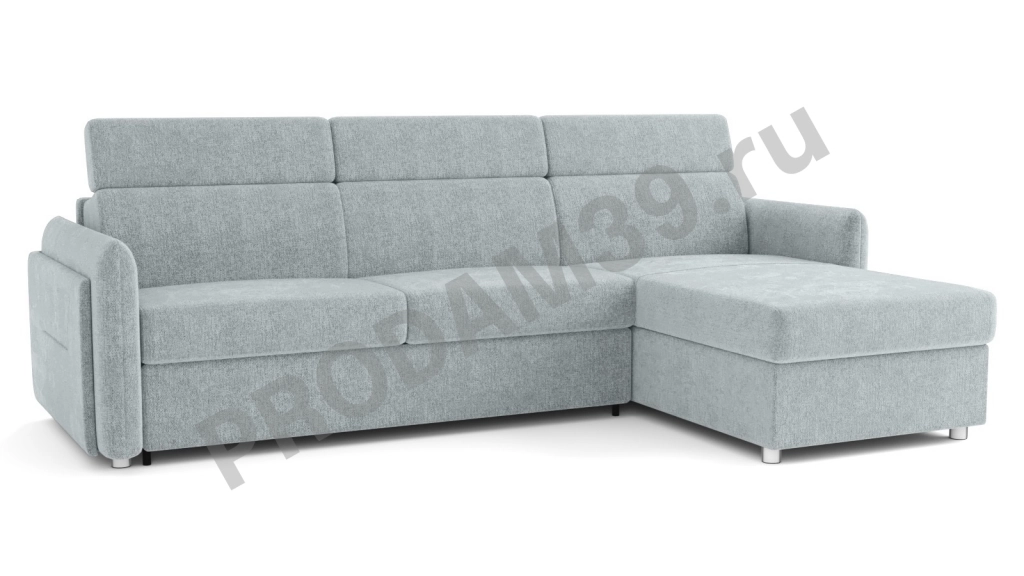 Диван Хоган с канапе и креслом с реклайнером, габариты спального места 200*140