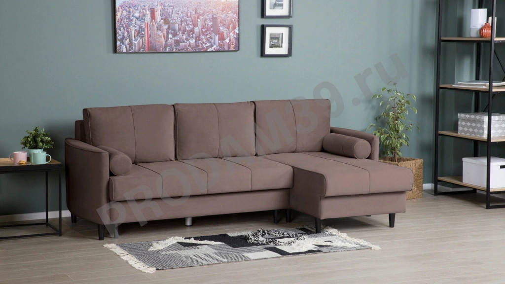 Угловой диван Kvina, габариты спального места 144*203