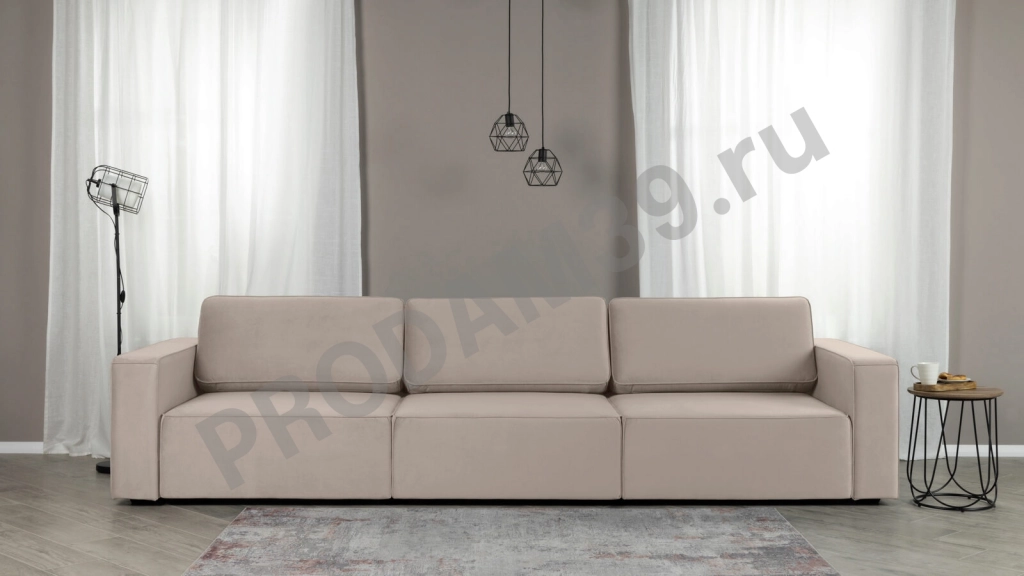 Прямой диван Ralf трехместный, с подлокотниками, габариты спального места 160*300