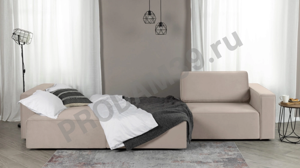 Прямой диван Ralf трехместный, с подлокотниками, габариты спального места 160*300