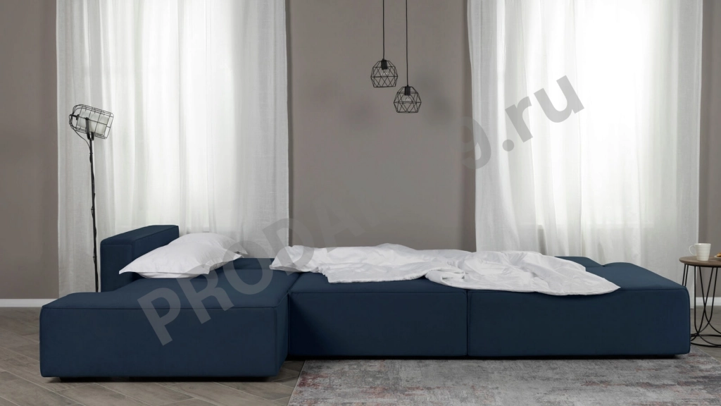 Угловой диван Ralf трехместный, с подлокотником L, габариты спального места 160*300