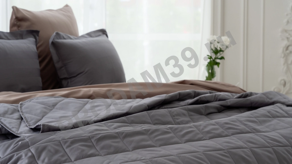 Покрывало хлопковое Askona Home, цвет пепельный, 220*240