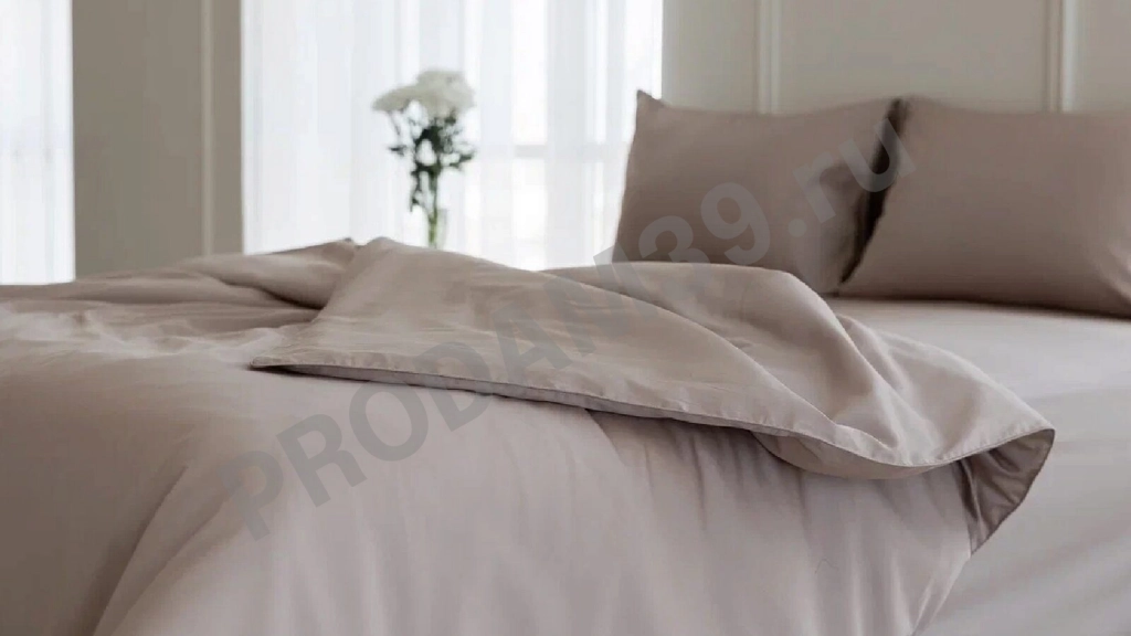 Комплект постельного белья Maco Sateen Кремовый, односпальный(пододеяльник 205*140; наволочка 50*70)