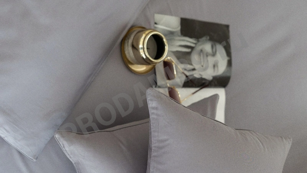 Комплект постельного белья Maco Sateen Пепельный, односпальный(пододеяльник 205*140;наволочка 50*70