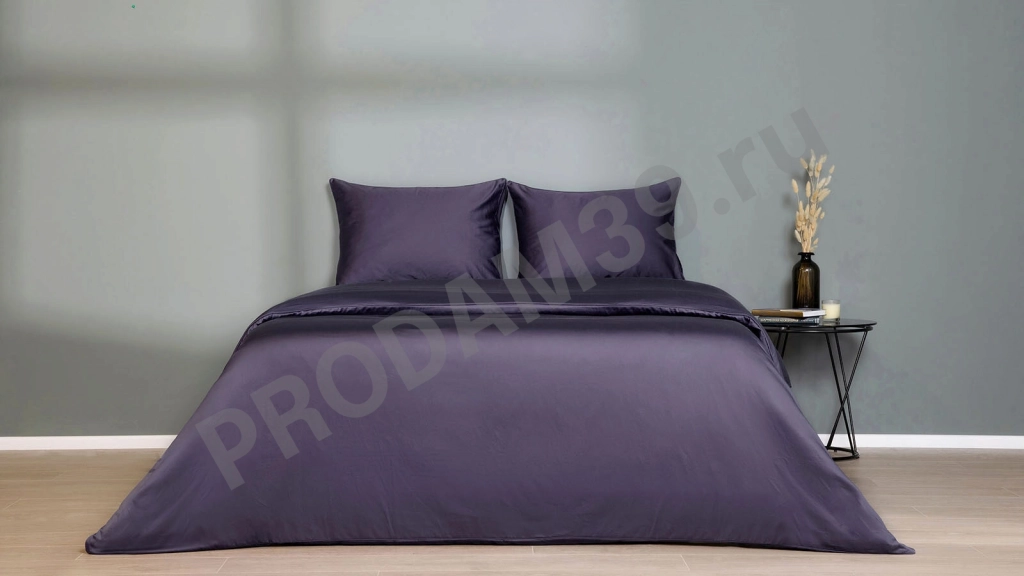 Комплект постельного белья Maco Sateen Синий топаз, евро (пододеяльник 220*200; наволочки 50*70-2шт)