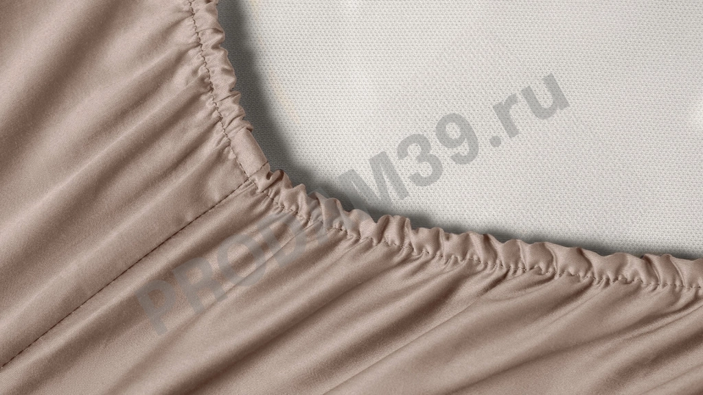 Простыня на резинке Maco Sateen Кремовый, 160*200