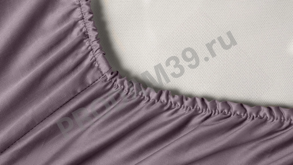 Простыня на резинке Maco Sateen Лиловая дымка, 180*200