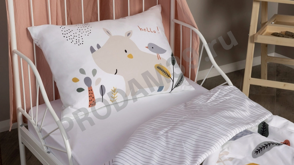 Комплект постельного белья Askona kids Зоопарк, 140*110