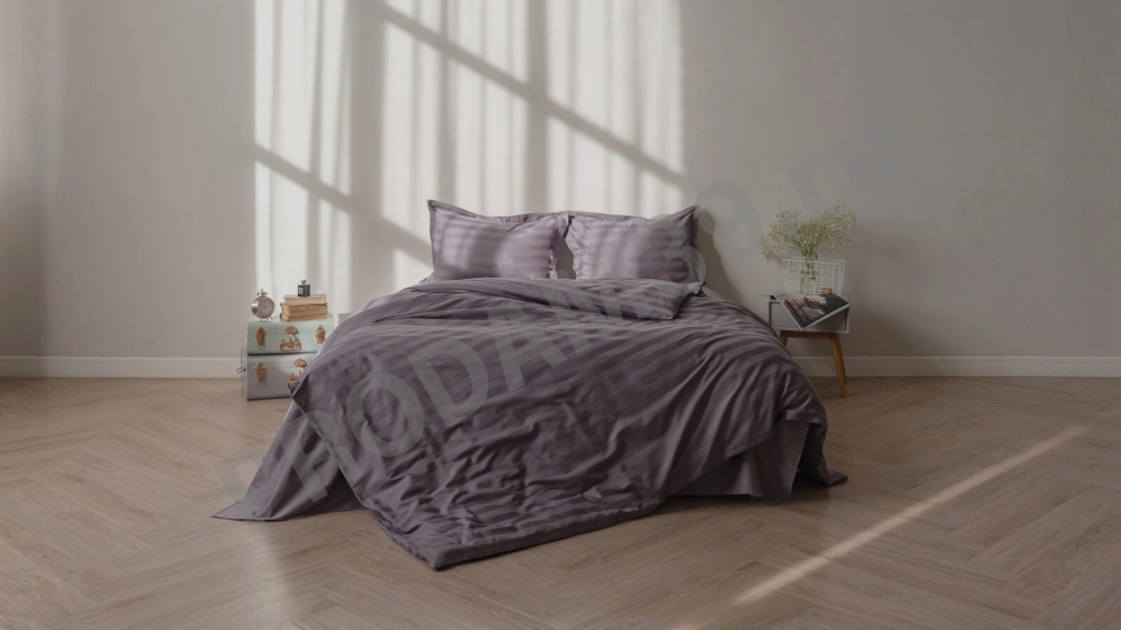 Комплект постельного белья Askona Stripe Графит, евро(пододеяльник 220*200;наволочки 50*70-2 шт)