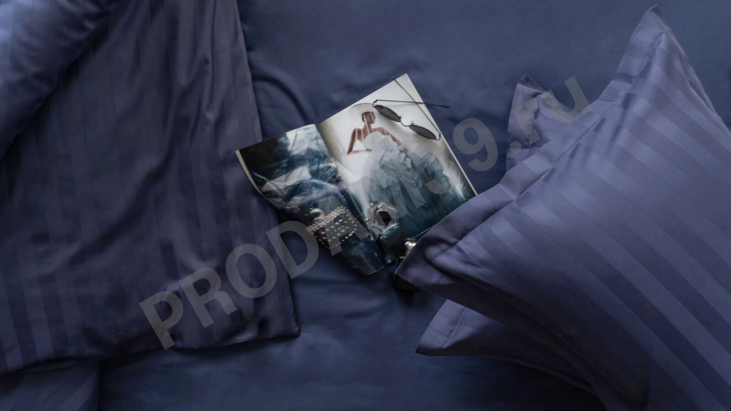 Простыня на резинке Askona Comfort Глубокий синий, 140*200