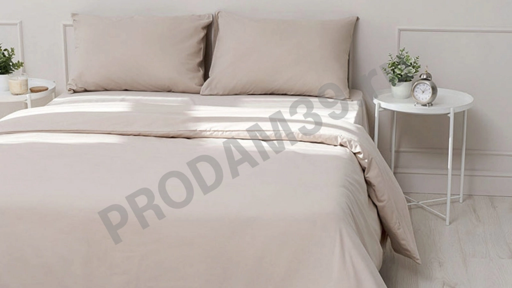 Простыня без резинки Askona Comfort Cotton, цвет: Льняной, 220*240