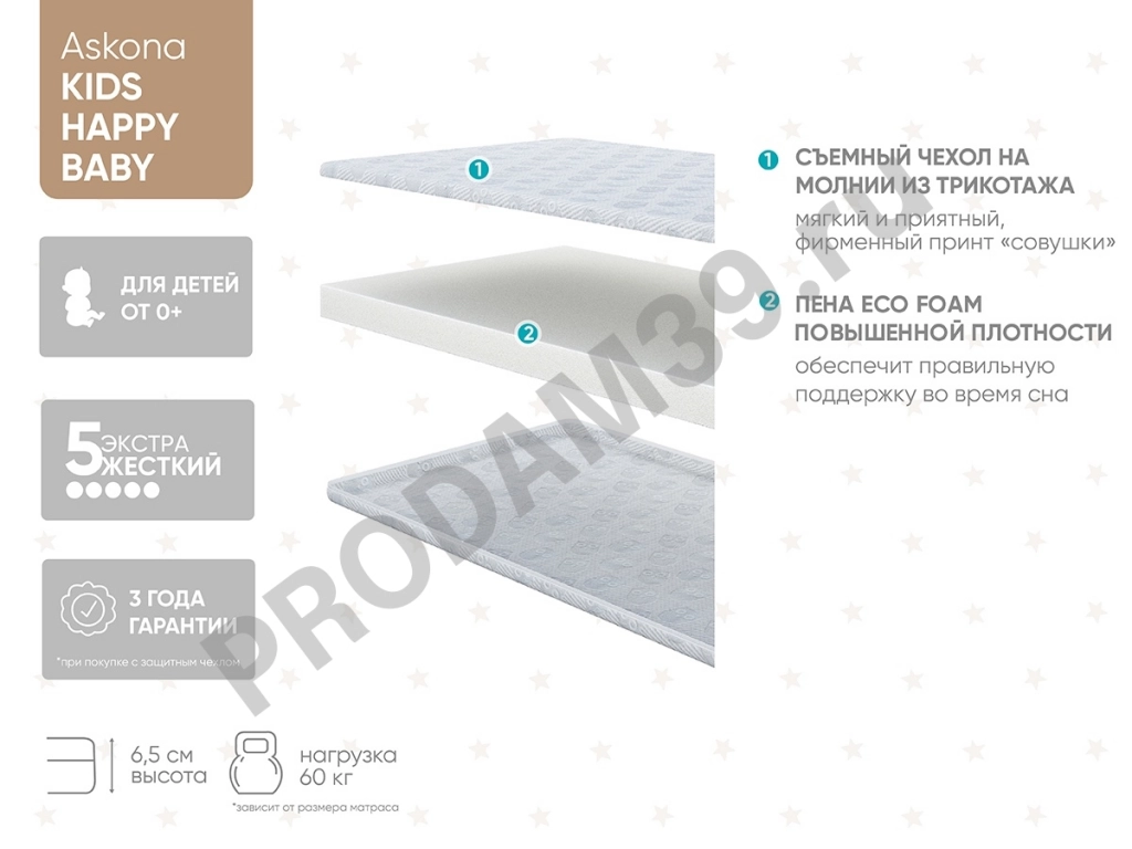 Матрас Happy baby, 70*90
