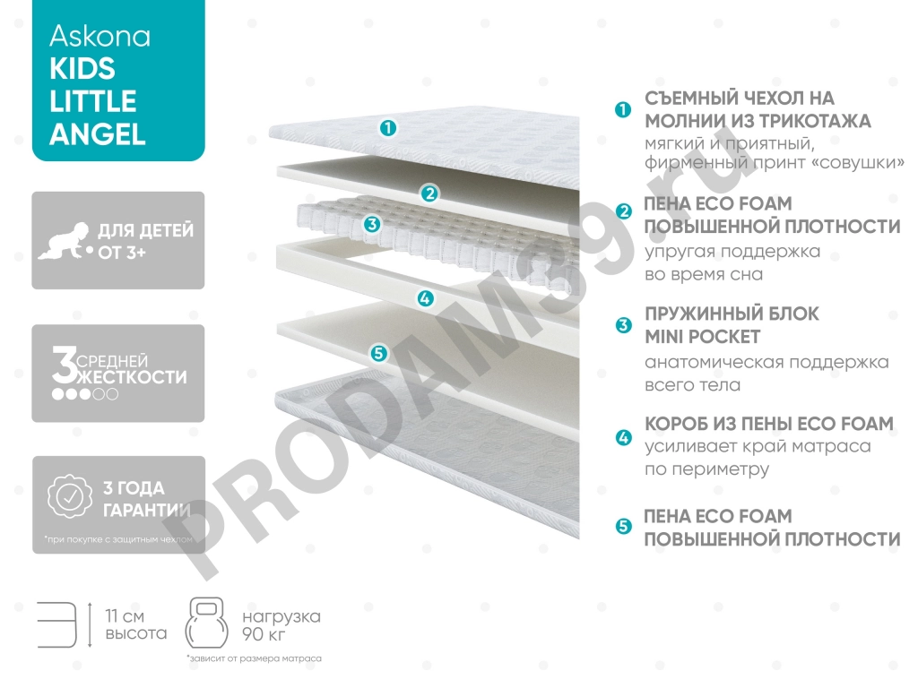 Матрас Little Angel , 70*90