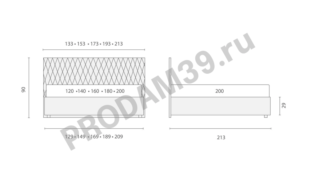 Кровать Gwen, 120*200