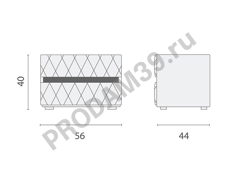 Тумба прикроватная Emma, 40*56*44