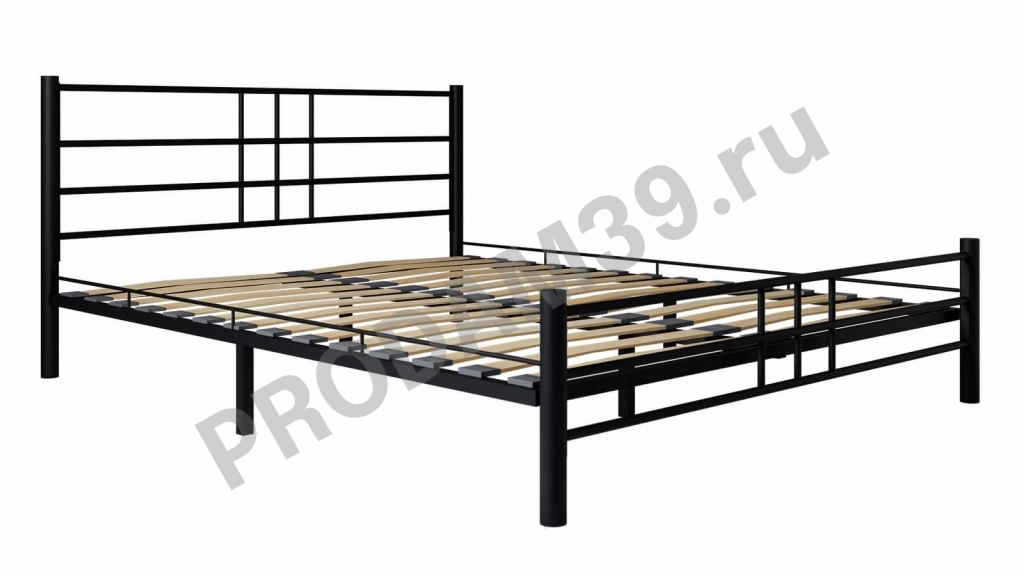 Кровать металлическая Chris, цвет черный, 140*200