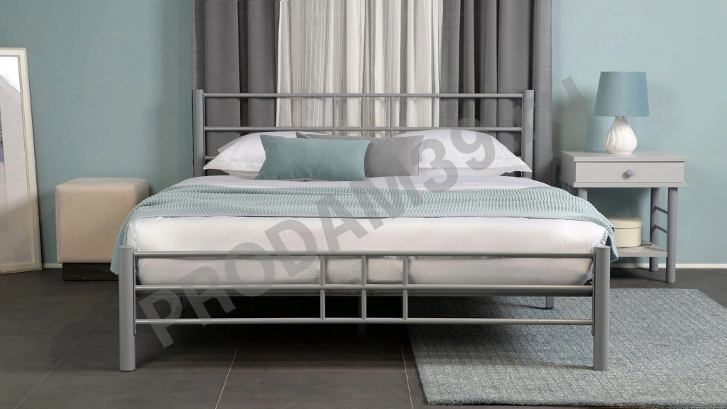 Кровать металлическая Chris, цвет серый,140*200