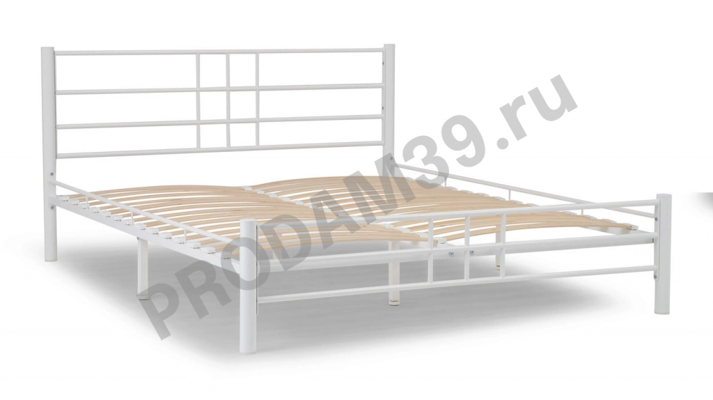 Кровать металлическая Chris, цвет белый, 140*200