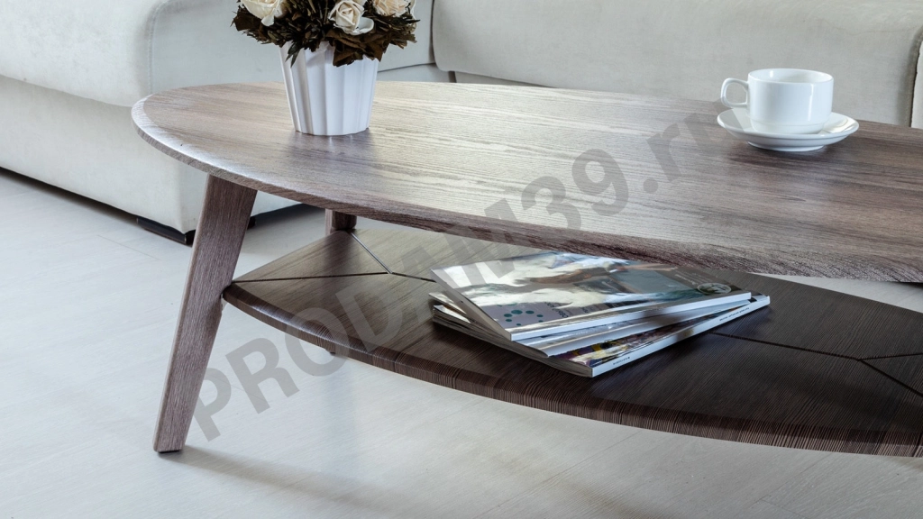 Журнальный стол Surfing Грецкий орех/акация, В37.6*Ш120*Г58