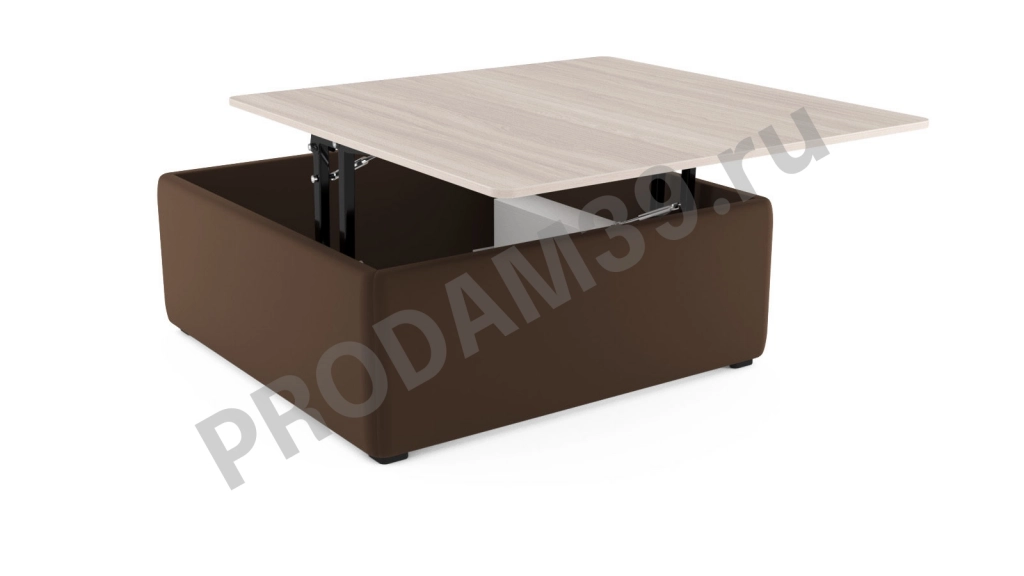 Журнальный стол-пуф Cristofer, цвет Ясень sky velvet, В39*Ш85*Г63