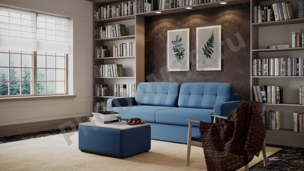 Журнальный стол-пуф Cristofer, цвет Ясень Enrich, В39*Ш85*Г63