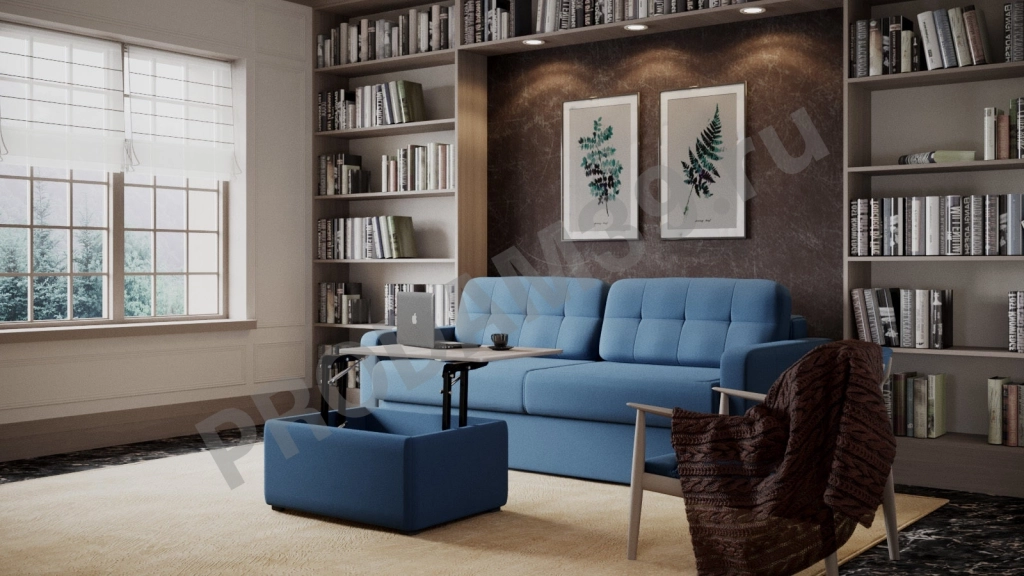 Журнальный стол-пуф Cristofer, цвет Ясень Enrich, В39*Ш85*Г63