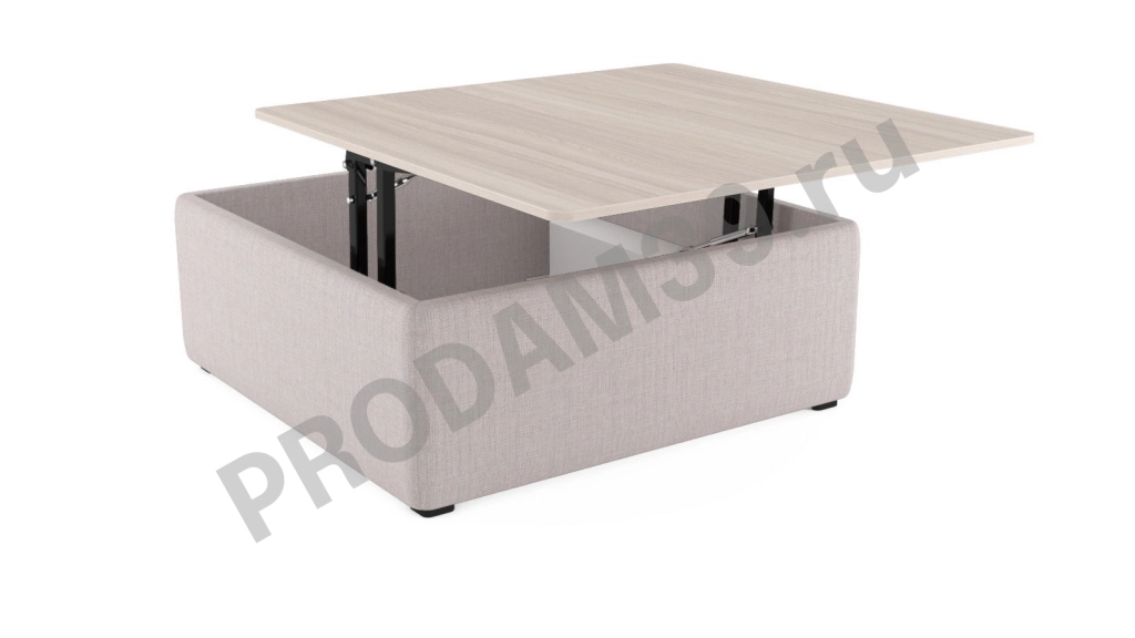 Журнальный стол-пуф Cristofer, цвет Ясень Iris, В39*Ш85*Г63