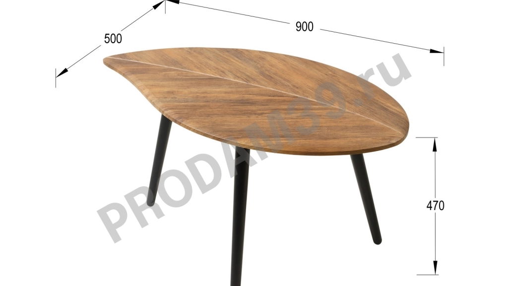 Журнальный стол Berli, цвет Американский дуб, В47*Ш90*Г50