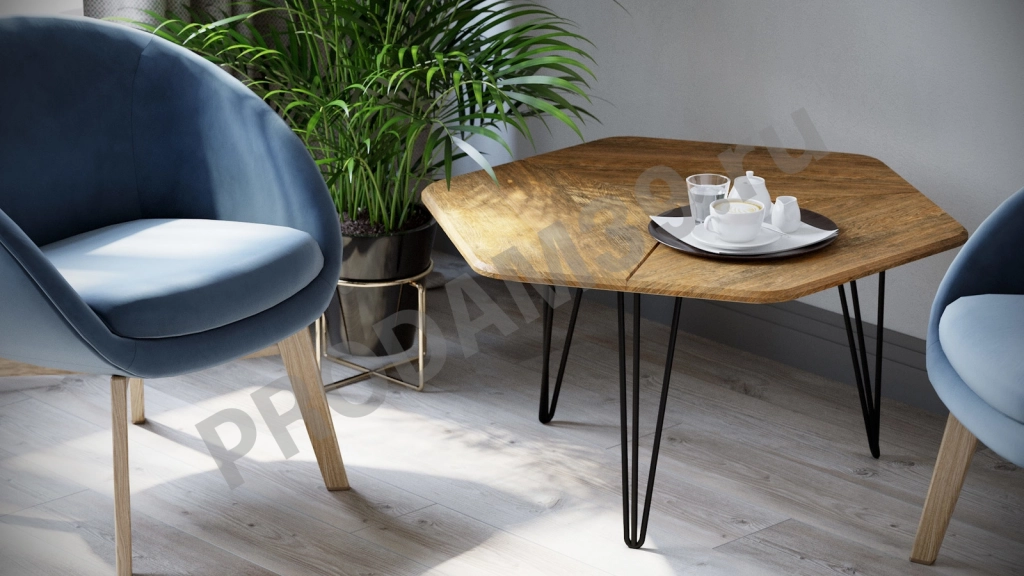 Журнальный стол Oldem, цвет Американский дуб, В46*Ш90*Г80