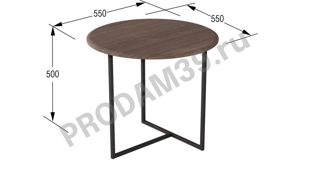 Журнальный стол Albano, цвет Акация, В50*Ш55*Г55