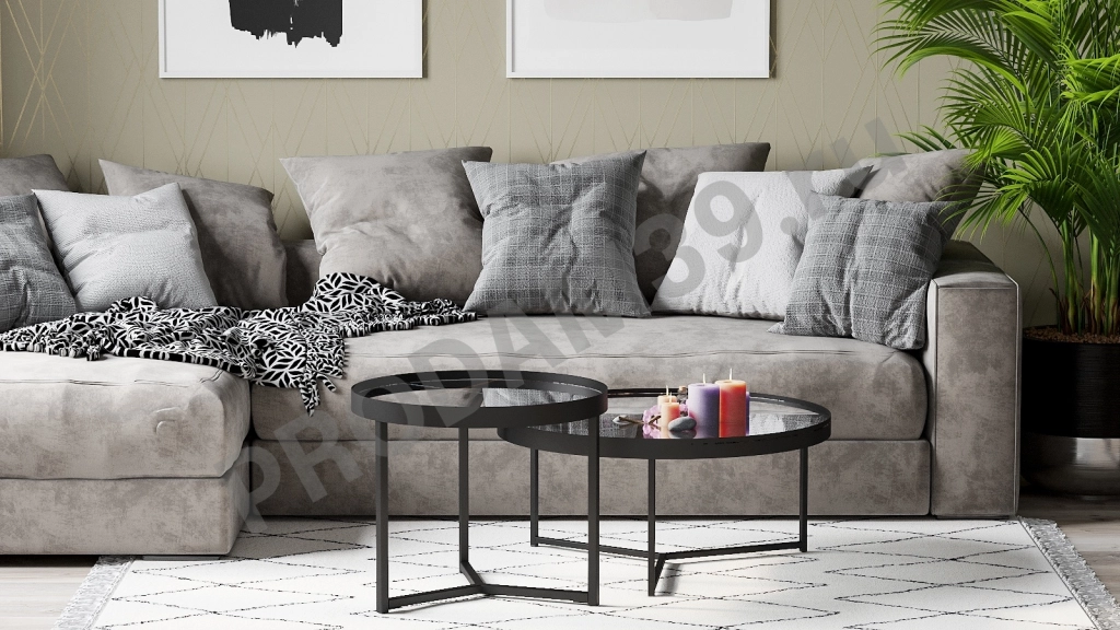 Журнальный стол Frimont, цвет сахара нуар/черный матовый, Ш 55 х В 45 х Г 55