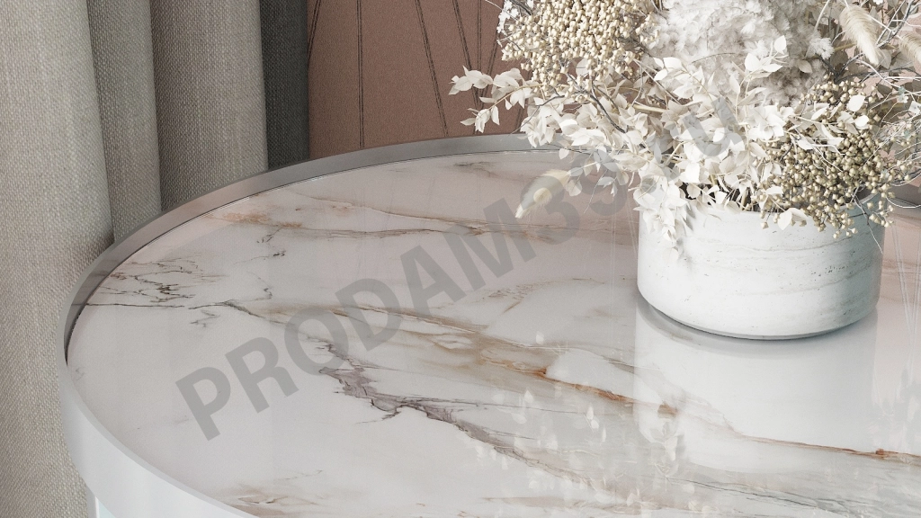 Журнальный стол Frimont, цвет белый/хром, Ш 55 х В 45 х Г 55