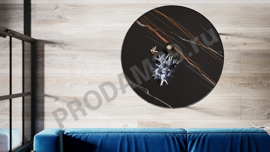 Журнальный стол Oklend, цвет сахара нуар/черный матовый, Ш 75,5 х В 35 х Г 75,5