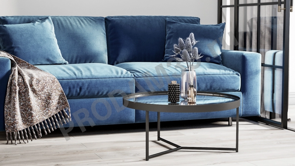 Журнальный стол Oklend, цвет сахара нуар/черный матовый, Ш 75,5 х В 35 х Г 75,5