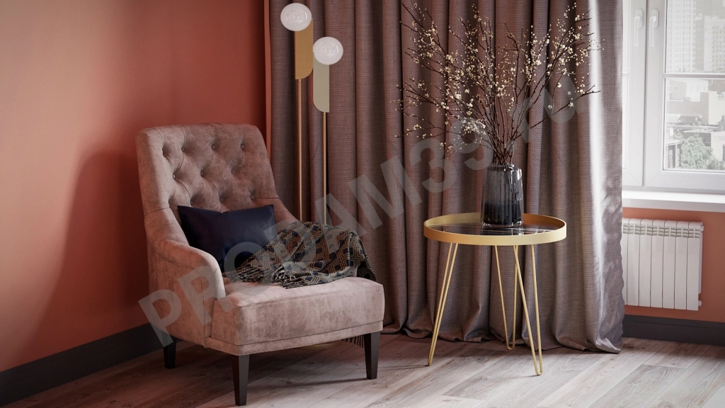 Журнальный стол Ventura, цвет сахара нуар/золотой, Ш55*Г55*В57