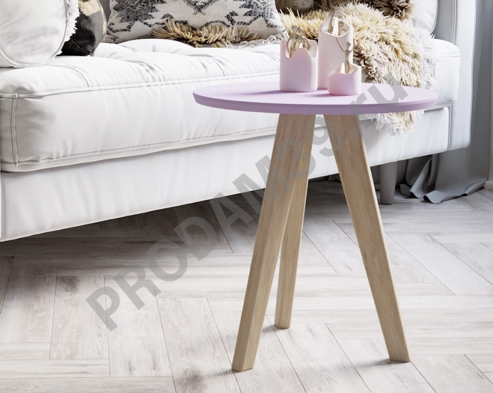 Журнальный стол Melton new, сирень/дуб, 45*40*40