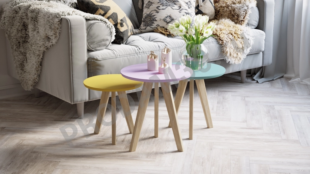 Журнальный стол Melton new, сирень/дуб, 45*40*40