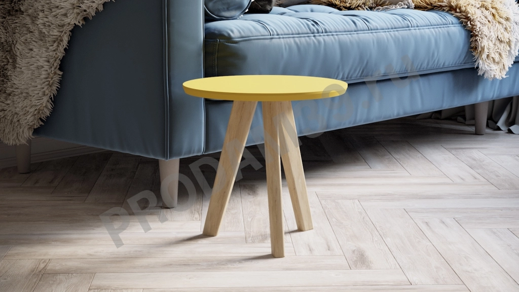 Журнальный стол Melton new, шафран/дуб, 35*35*35