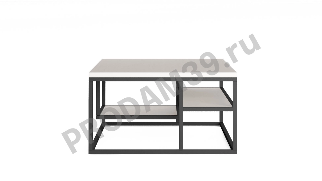Стол журнальный Odin Plus, цвет Белый премиум, 75*40*75