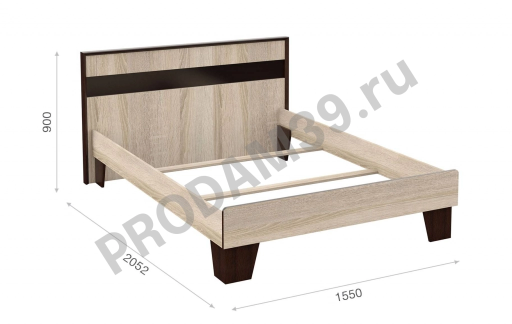 Кровать двуспальная «Эшли» 140