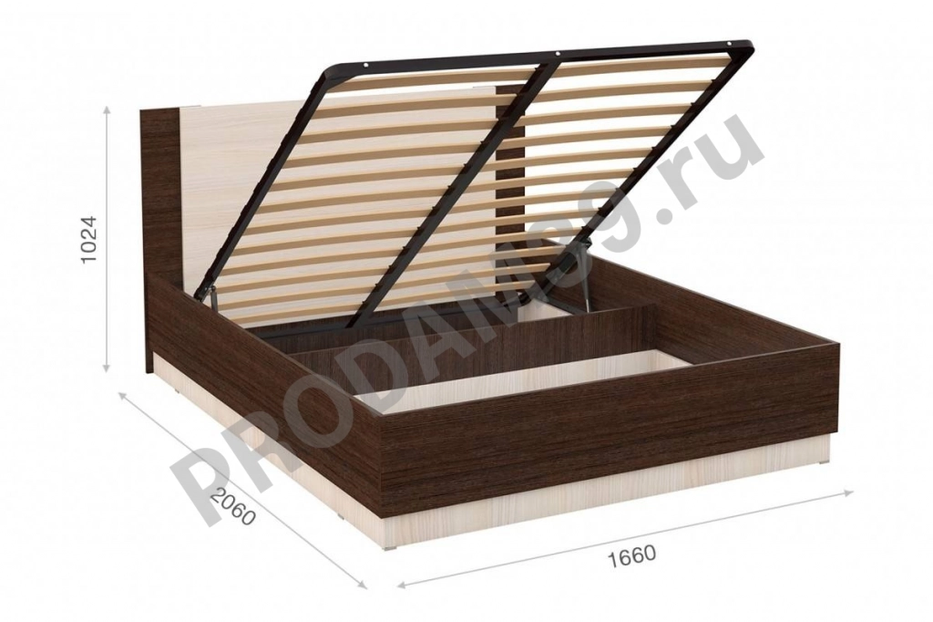 Кровать 1,6 с подъемным механизмом АВРОРА