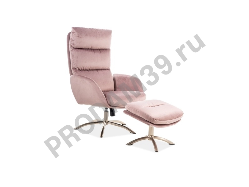 Кресло MONROE VELVET с подставкой для ног