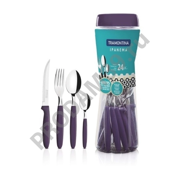 Набор столовых приборов IPANEMA 24 предмета фиолетовая