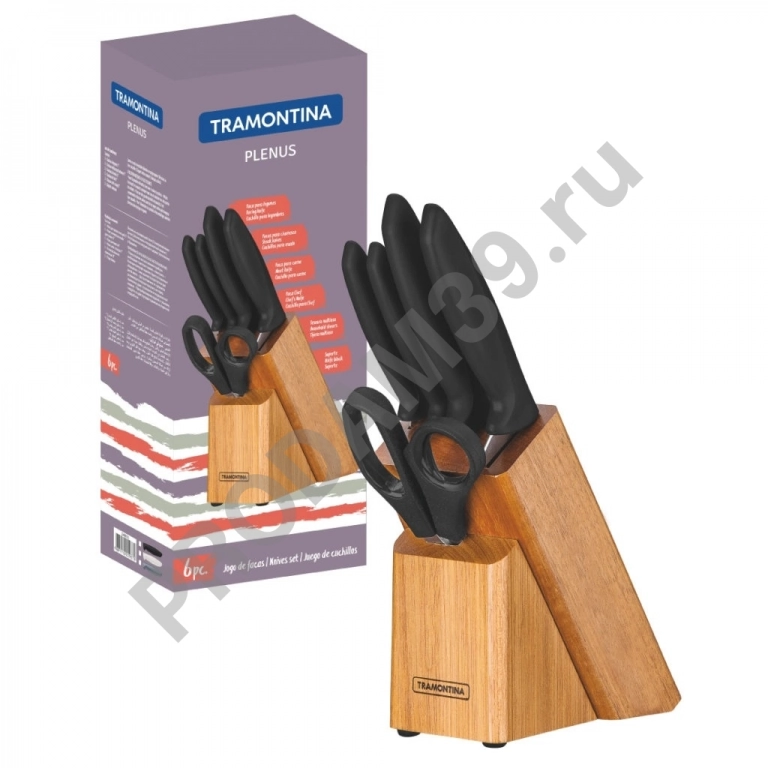 Набор ножей PLENUS 6 предметов на подставке