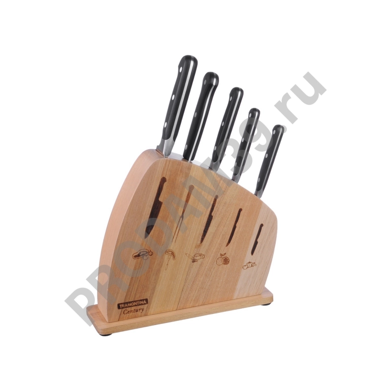 Набор ножей CENTURY 6 предметов деревянная колода