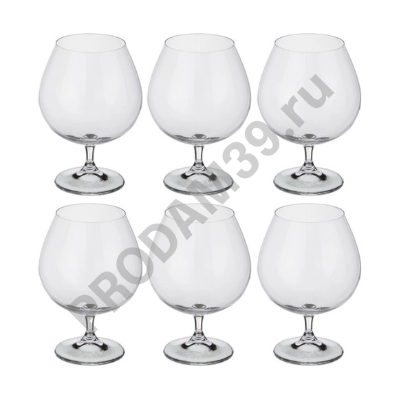 Набор фужеров COLIBRI 690 мл 6 шт коньяк