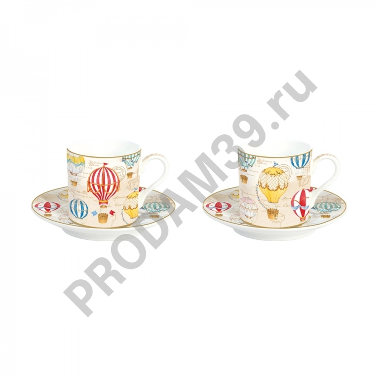 Кружка с блюдцем AIR BALLOONS 75 мл 4 предмета