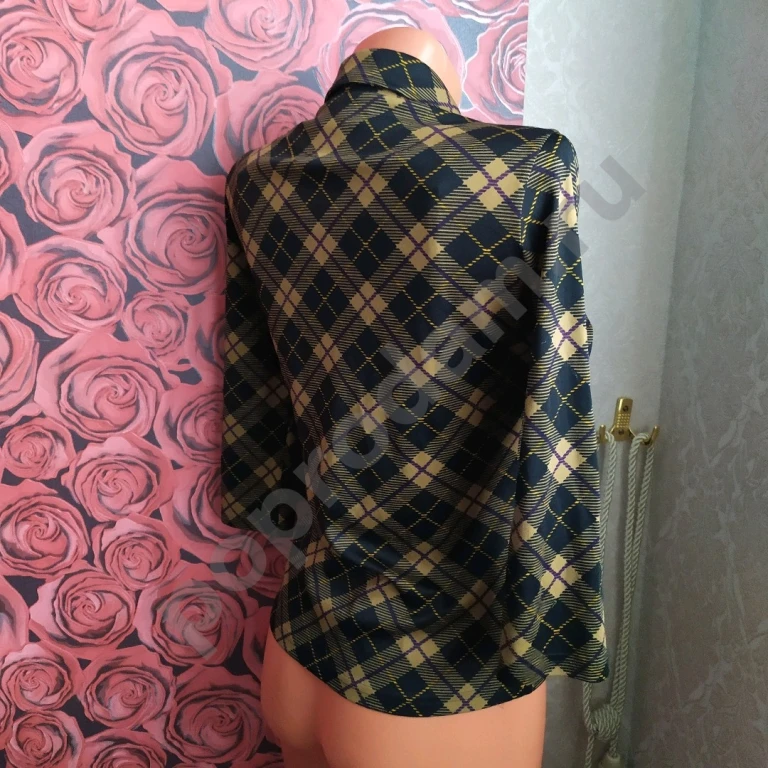 Рубашка Mexx блуза женская размер M L 46 коричневая Рукав три четверти Приталенная