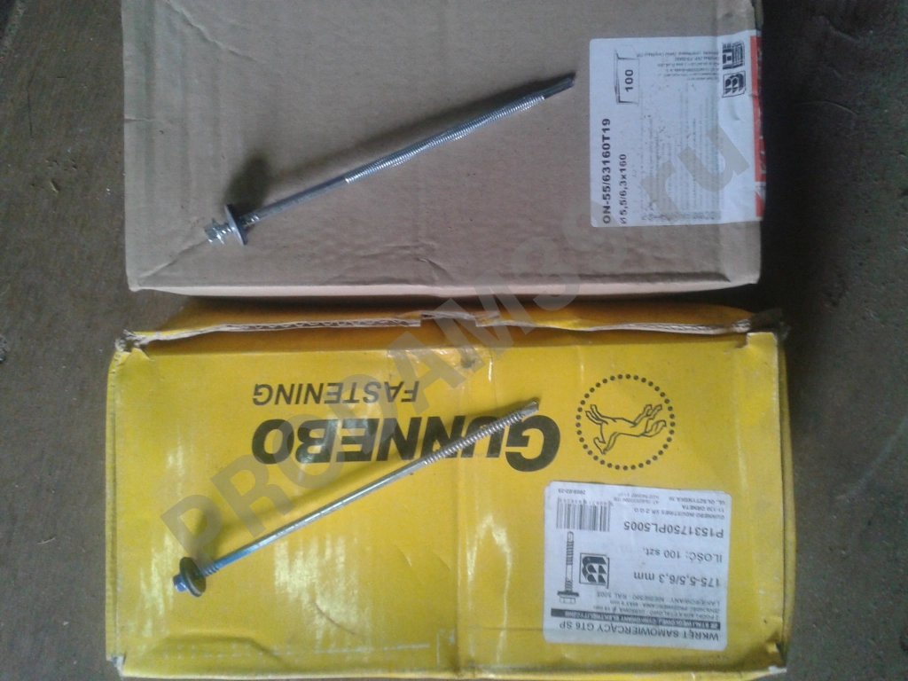 Саморезы для сэндвич панелей по металлу 160мм и по дереву 175мм