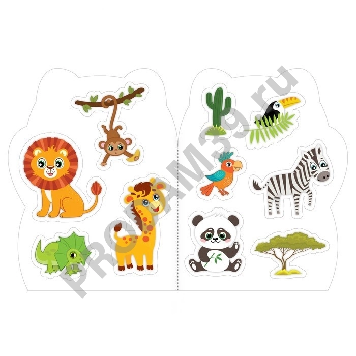 Раскраска формовая с наклейками 